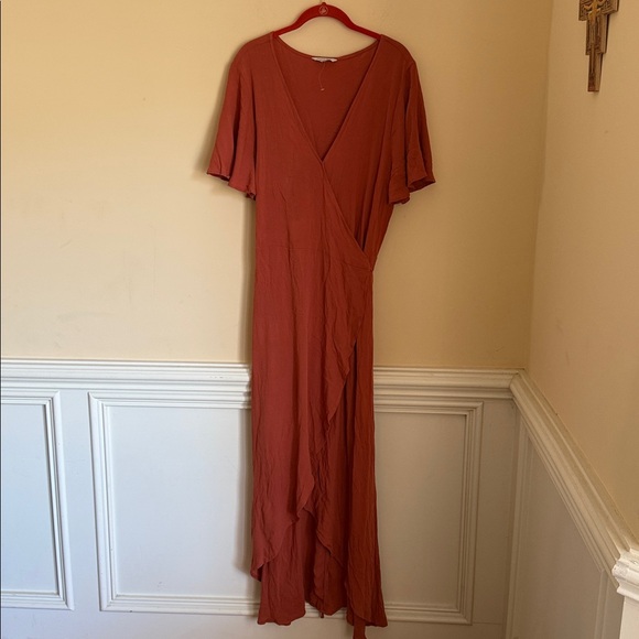 American Eagle Outfitters Rust Maxi Dress Sz XXL - Picture 5 of 11
